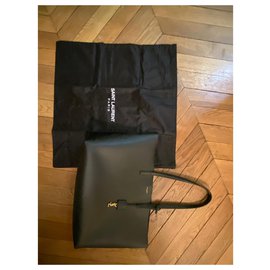 Saint Laurent-Shopping bag left bank-Black