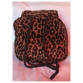 Sonia Rykiel-Backpacks-Leopard print