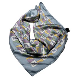 Fendi-Pañuelo de seda pura Fendi-Multicolor