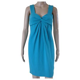Max Mara Kleid aus blauer Seide Blau