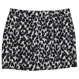 Stella Mc Cartney Gonna Stella McCartney Bianca e Nera in Cotone Nero Bianco