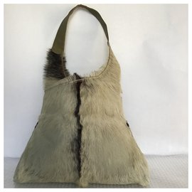 Marni-Marni Pig Fur Leather Bag-Beige,Other