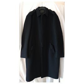 Salvatore Ferragamo-Men Coats Outerwear-Black