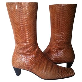 Conjunto Python MIU MIU (juntos) : botas e bolsa Castanho claro