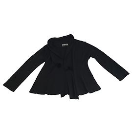 Issey Miyake Raw Edges Asymmetrical Blazer Jacket Black