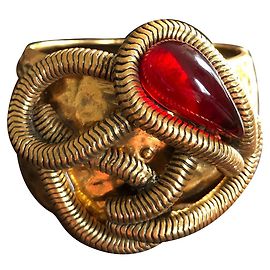 Oscar de la Renta Armbänder Rot Golden