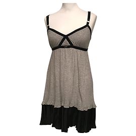 Autre Marque CLAIRE CAMPBELL HIGH USE Minikleid Tunika Baumwolle Schwarz Grau Schwarz Grau