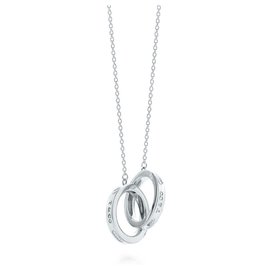 Tiffany & Co-Tiffany und Co verschlungenen Kreise Halskette-Silber