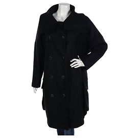 Won Hundred Black Wool and Cashmere Coat XL Black
