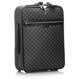 Louis Vuitton-Louis Vuitton Black Damier Graphite Pegase 55-Black,Grey