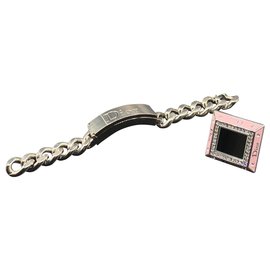 Dior-Dior Chain Bracelet & Ring-Silvery