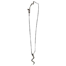 Atemberaubende Swarovski-Halskette mit Schlangenanhänger Silber