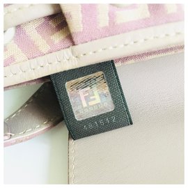 Fendi-Fendi Drawstring Baguette Zucchino-Pink,Purple