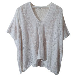 Club Monaco Oversize Pullover Weiß Baumwolle Weiß Andere