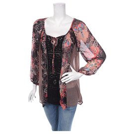 Cynthia Rowley Blouse Multicolore Polyester Taille L Multiple colors