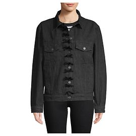 Manoush Giacca di jeans con fiocchi Nero
