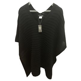 Vince Camuto Poncho aus Acryl Schwarz Schwarz