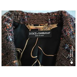 Dolce & Gabbana-DOLCE & GABBANA Casaco de lã com coxo-Multicor