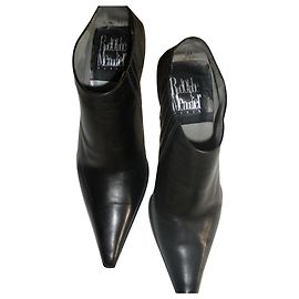 Botines de cuero negro Rodolphe Menudier 39 Negro
