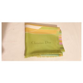 Christian Dior-Lenços-Verde claro