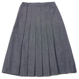 Céline-NAVY PERFECT PLEATS FR36-Bleu Marine