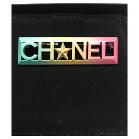 Chanel-Spilla Chanel Multicolore , Nuovo mai usato-Multicolore