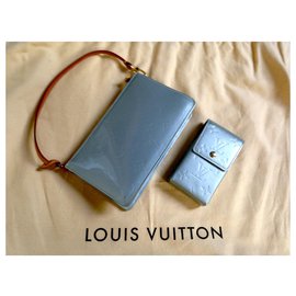 Louis Vuitton-Louis Vuitton, Louis Vuitton light Blue Grey Vernis Lexington Pochette-Light blue