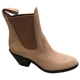 Chloé-western boots-Beige