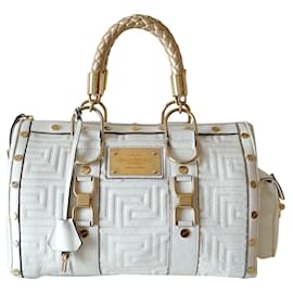 Versace-Handbags-White,Golden