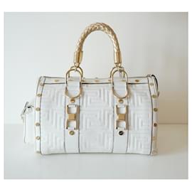 Gianni Versace-Handtaschen-Weiß,Golden