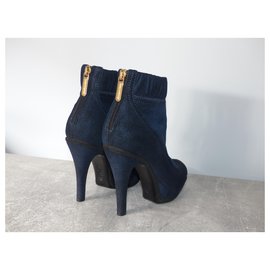 Chanel-Botas de tornozelo-Azul escuro