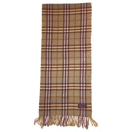 Burberry-BURBERRY vintage cashmere scarf-Olive green