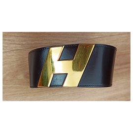 Hermès-H-Marrón oscuro