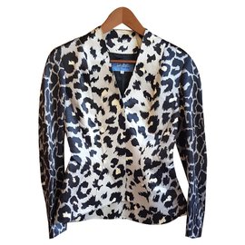Thierry Mugler-Falda elegante-Estampado de leopardo