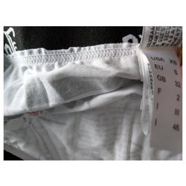 John Galliano-Neuf John Galliano Newspaper SLIP. Underwear T/2-Blanc