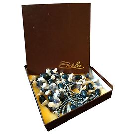 Autre Marque Collar con perlas CARLA blanco y gris Blanco Gris