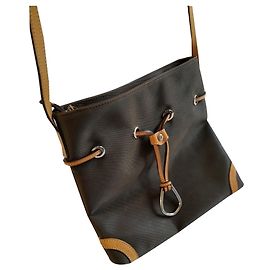 Autre Marque Bolsa Kesslord Marrom de Couro e Tecido Marrom