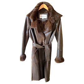 Autre Marque Coat 100% outdoor rabbit 100% cuir Dark brown