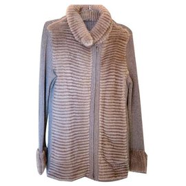 Autre Marque-Beautiful cashmere cardigan and practical mink-Taupe