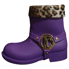 Just Cavalli boots Violet Imprimé léopard
