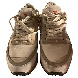 Sneakers Valentino Garavani Valentine in pelle beige Beige