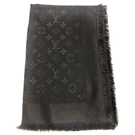 Louis Vuitton black monogram shawl Black