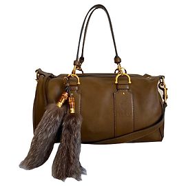 Gucci Sacs à main Vert olive Marron clair