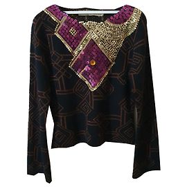 Camisola Munthe Plus Simonsen de lã Multicor