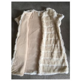 Zara-Faux fur vest-Beige