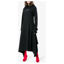 Vêtements-Vestido icónico con capucha-Negro