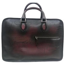 Berluti Porte-Documents Un Jour En Cuir Rose Rouge