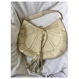 Anya Hindmarch-Large leather shoulder bag-Beige,Cream