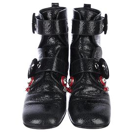 Christian Dior BOTAS DE CUERO DE JOYA GATBSY DIOR CRISTIANA Negro