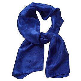 Sciarpa di seta Yves Saint Laurent Blu Blu
